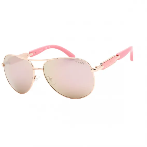 Guess Damensonnenbrille GU7295-28G  60 mm UV400 Gold Rosa Pink