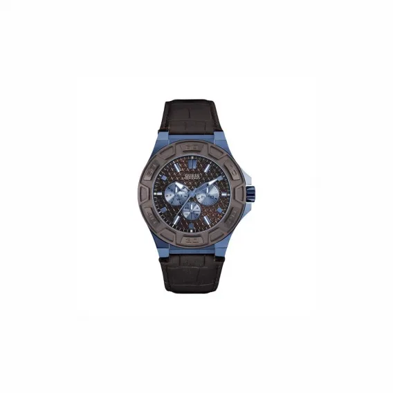 Guess Armbanduhr Herren Leder Uhr W0674G5 (45 mm) Quarzuhr Armbanduhr Uhr